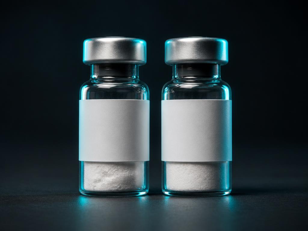 Blend: BPC-157 (10mg) / TB-500 (10mg) — research peptide blend vials